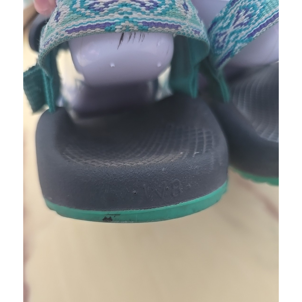 Chaco ZX/2 Green Aztec Toe Loop Outdoor Hiking Trail Sport Sandals Womans Size 8 - Picture 5 of 6